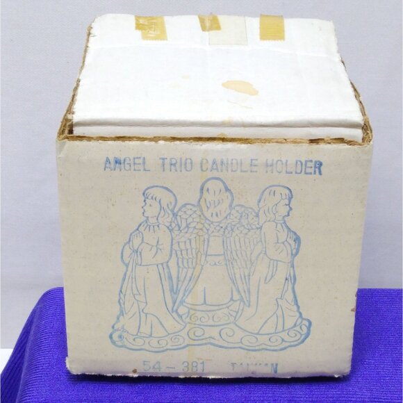 Vintage Porcelain Angel Trio Figurine  Handcrafted Collectible Decor  4.5" Tall - Picture 2 of 11